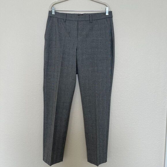 Talbots Women's Grey Plaid Cambridge Trousers, Size 8 - Picture 1 of 13